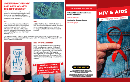 HIV and Aids Risk Awareness Pamphlets