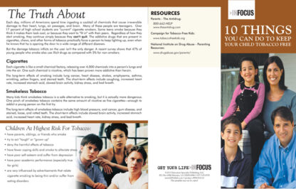 InFocus: Ten Things You Can Do to Keep Your Child Tobacco Free Pamphlet