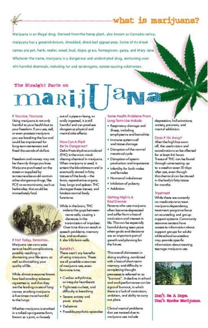 Marijuana: Get Straight on the Facts Pamphlet