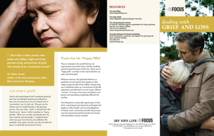 InFocus: At Risk-Dealing with Grief and Loss Pamphlet