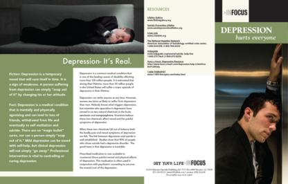 InFocus: At Risk-Depression Hurts Everyone Pamphlet