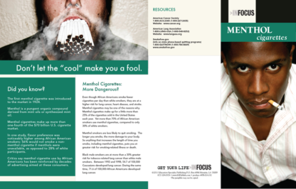 InFocus: At Risk – Menthol Cigarettes Pamphlet