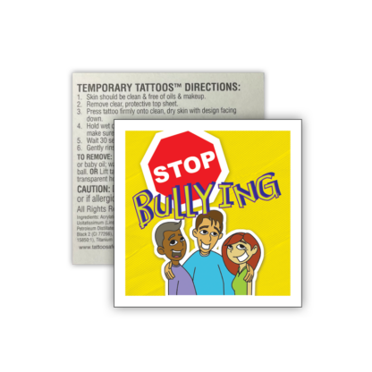 Stop Bullying Removable Tattoo