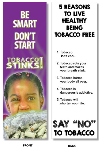 tobacco stinks bookmark