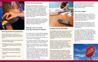 Sexual Assault Brochures