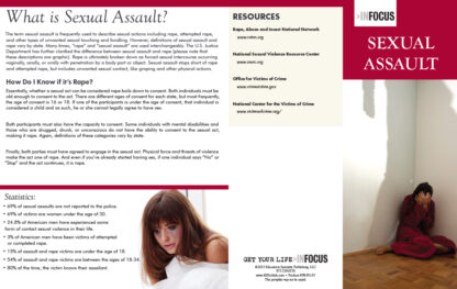 Sexual Assault Awareness Pamphlets