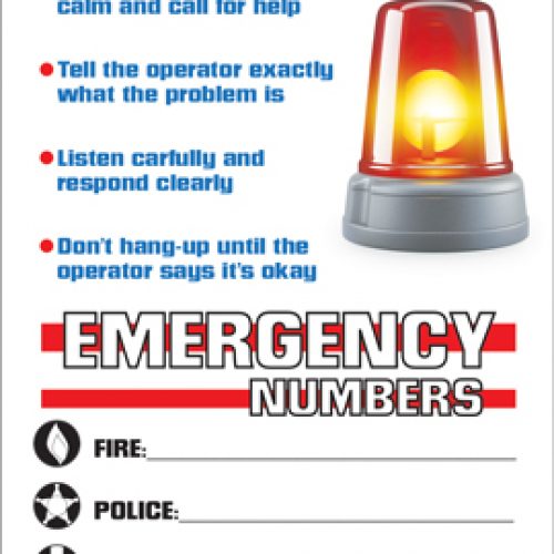 Emergency Phone Number Magnet