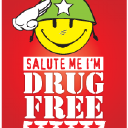 "Salute Me I'm Drug Free" Laminated Poster