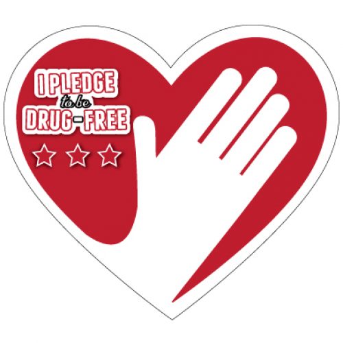 "I Pledge to be Drug-Free" Rough Wall Graphic