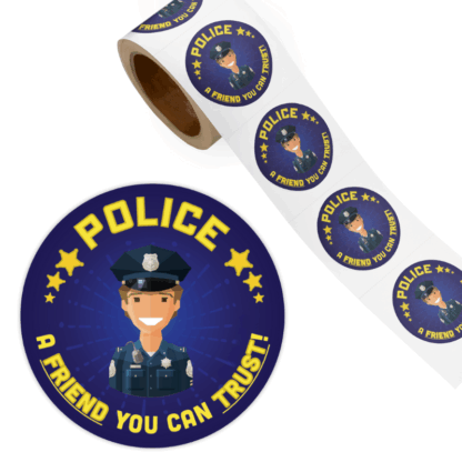 Police Stickers A Friend You Can Trust Kids Handout
