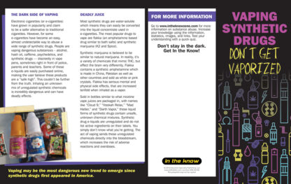 Vaping Synthetic Drugs – Don’t Get Vaporized Pamphlet