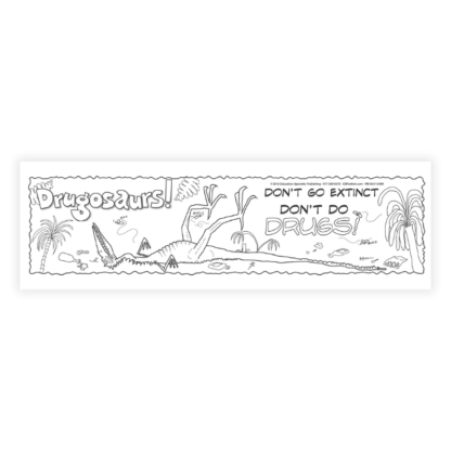 Dinosaur Drug Prevention Bookmarks