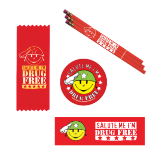 "Salute Me I'm Drug-Free" Ribbon MiniPak