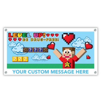 Level Up Drug Free Banner