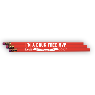 "I'm a Drug-Free MVP" Pencil