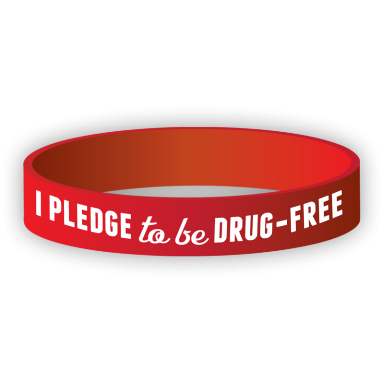 “I Pledge to be Drug-Free” Silicone Wristband