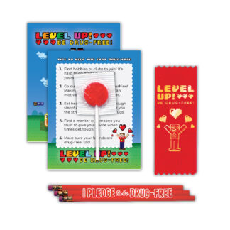 "Level Up! Be Drug-Free" Lollipop Card MiniPak