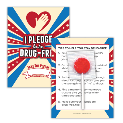 "I Pledge to be Drug-Free" Lollipop Card