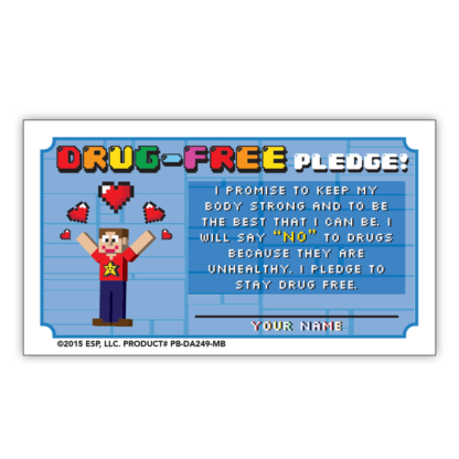 "Level Up! Be Drug-Free!" Pledge Card