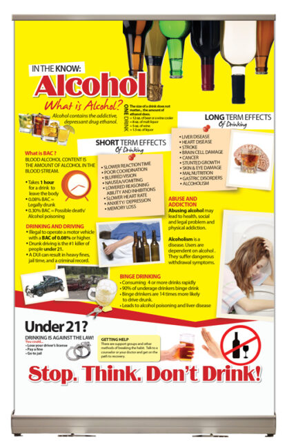 alcohol abuse retractable banner