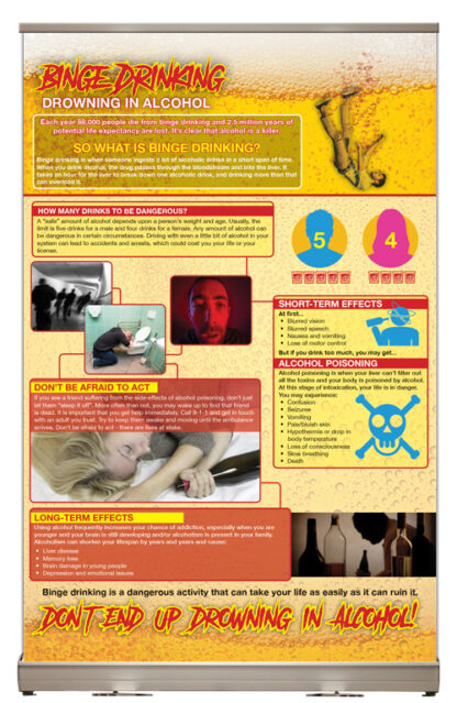 “Binge Drinking: Drowning in Alcohol” Tabletop Display