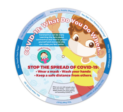 COVID 19 awareness information wheels