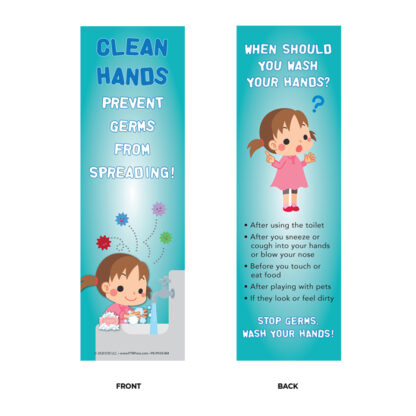 “Clean Hands Prevent Germs from Spreading!” Bookmark