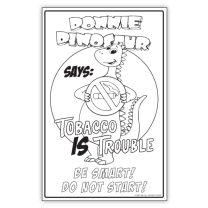 Donnie Dinosaur’s "Tobacco Is Trouble" Color Me Poster