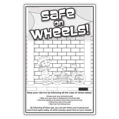 "Safe on Wheels!" Color Me Poster