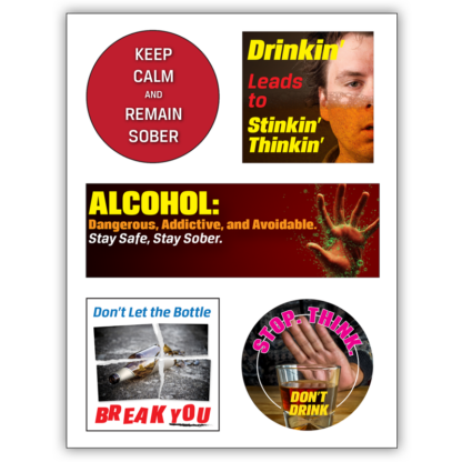 Alcohol Prevention Sticker Sheet