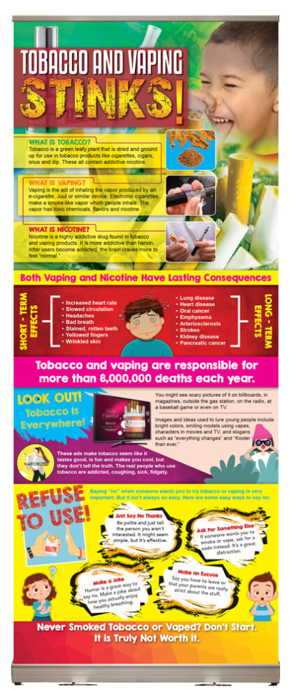 Tobacco and Vaping Stinks Presentation Display