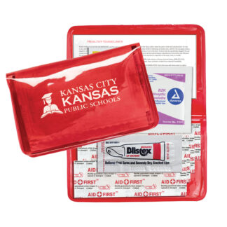 Custom 8 Piece Sun Care and First Aid Vinyl Pouch Pack