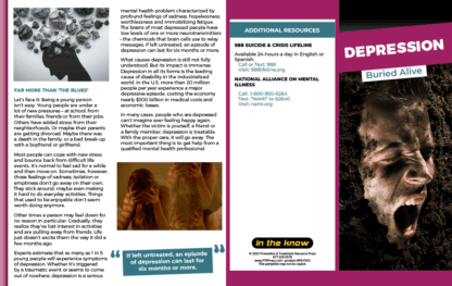 Depression Buried Alive Pamphlets