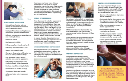 Depression Awareness Pamphlets