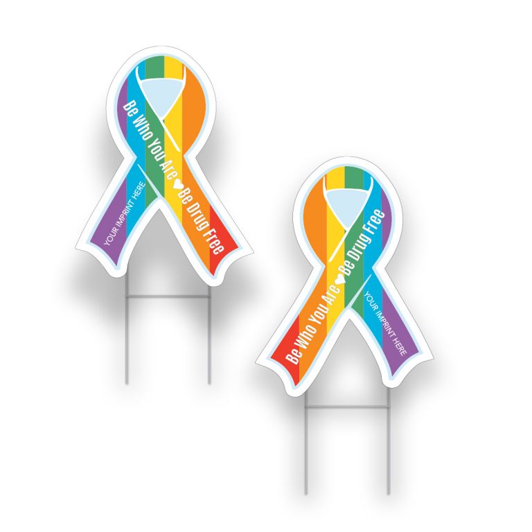Custom Ribbon Awareness Yard Signs: Outdoor Lawn Decorations