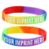 Custom Rainbow Silicone Wristbands