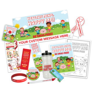 A complete package with drug free themed materials for Red Ribbon Week