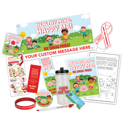 A complete package with drug free themed materials for Red Ribbon Week