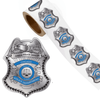 Custom Junior Police Officer Sticker Foil Badges