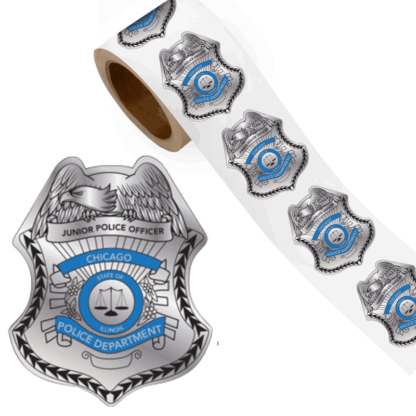 Custom Junior Police Officer Sticker Foil Badges
