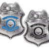 Personalized Junior Police Officer Stick On Silver Foil Badges