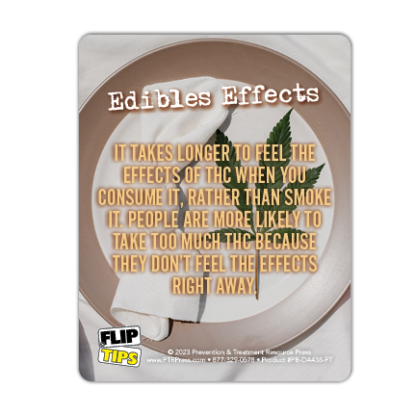marijuana edibles fact cards