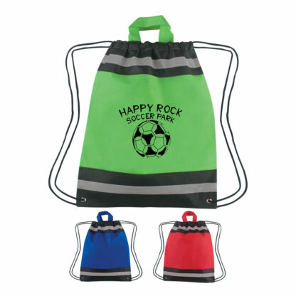 custom reflective drawstring backpacks