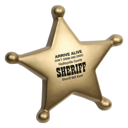 Custom Sheriff Badge Stress Reliever