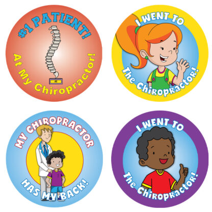 assorted chiropractor stickers