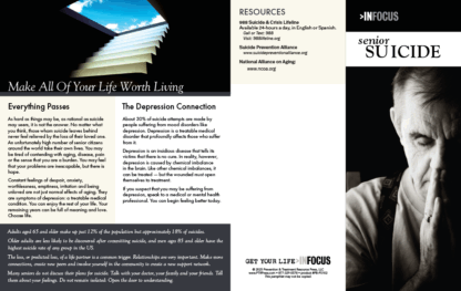 Senior Suicide Prevention Brochures and Handouts