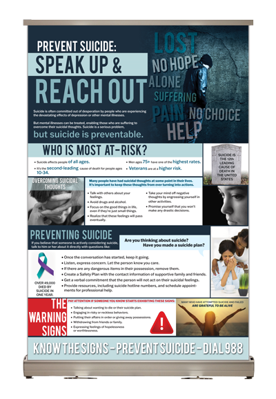 Suicide Prevention Tabletop Display