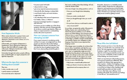 Suicide Prevention Brochures