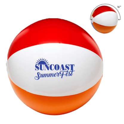 Personalized Six Color Beach Balls