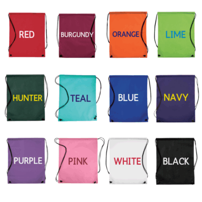 Customized Imprinted Assorted Drawstring Bags with Logo